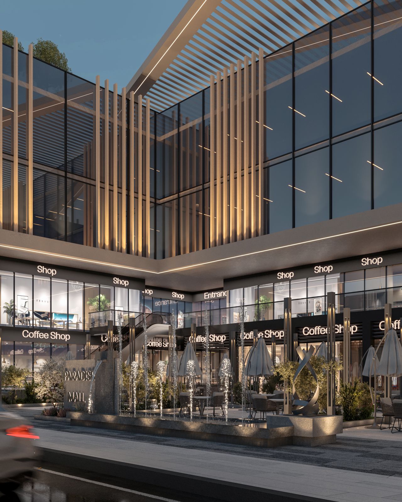 محل تجاري + Out Area